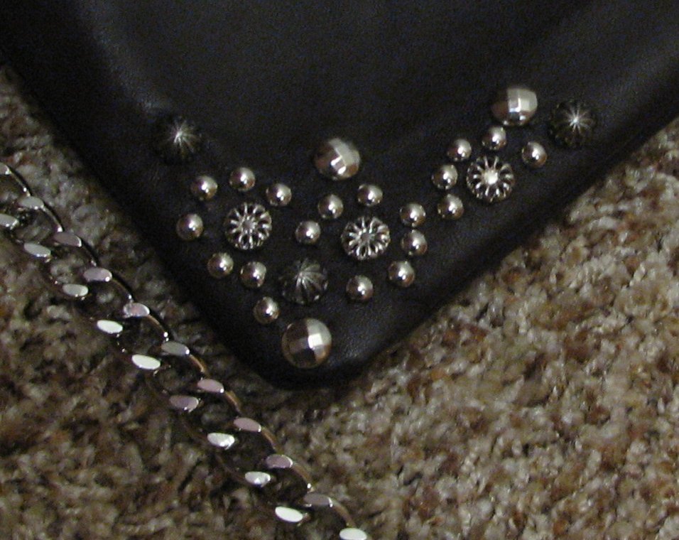 La rue distressed studded shoulder 2024 bag